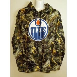 Edmonton Oilers NHL Foco Big Logo Camo Hoodie 2XL